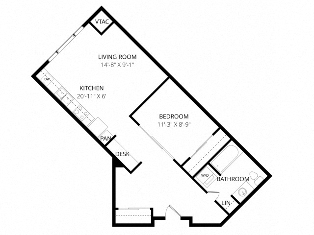 Urban Alcove floor plan